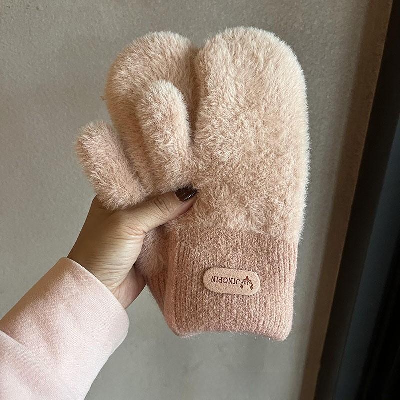 Winter Warmth Gloves For Women With Plush Lining For Commuting And Outdoor Activities