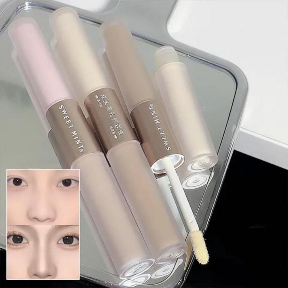 Highlighter Liquid Contouring Bronzer Stick Warm Skin Tone Brown Nose Shadow Contour Matte Face Makeup 2 in 1, 01 Highlighter