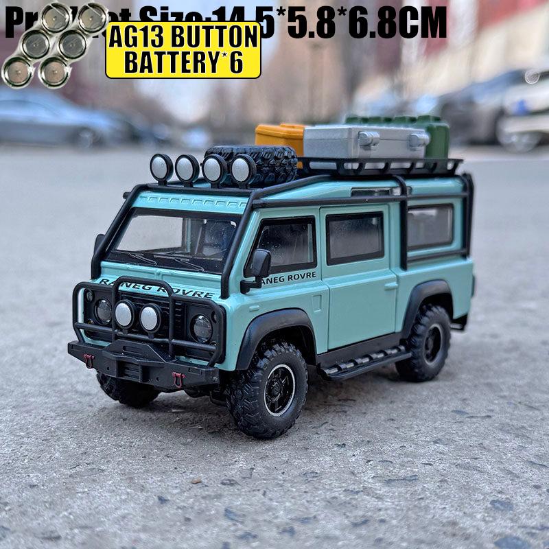 1:32 Defender 90 Off Road Expedition Modified Version Alloy Diecast Model Car Simulation Vehicle Home Trendy Ornament