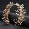Beaded Bridal Headband Zinc Zinc Alloy Leaf Bridal Tiara Hair Vine Premium Women Hair Jewelry  Bridesmaids
