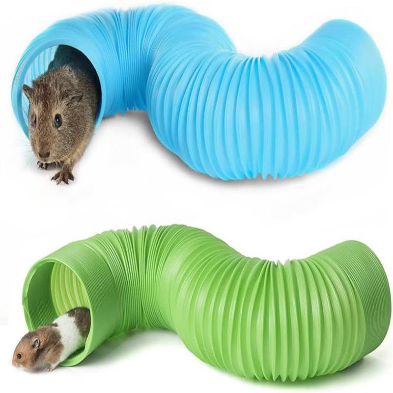 

Retractable Tunnel Toy for Small Pets: Chinchillas, Hamsters, Ferrets Diameter 10 cm зелёный