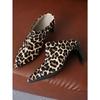 2025 Frühling/Sommer Übergröße Neuankömmling Spitzschuh Stiletto Leopardenmuster Sexy Mode Pantoletten