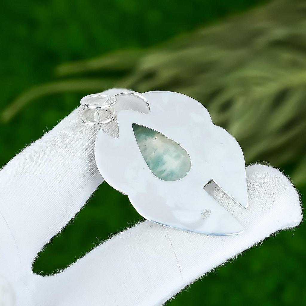 Memorial Day Deal 925 Sterling Silver Amazonite Stone Trendy New Pendant Jewelry