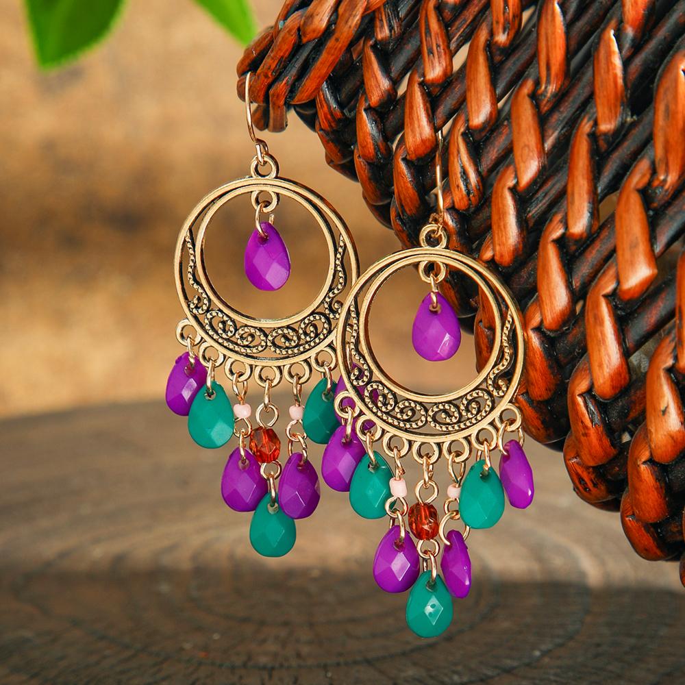 

Вінтажні сережки в богемному придворному стилі для жінок, металеві сережки-китиці, ефектні подарунки для відпустки, для роботи, для щоденного носіння, прикраси для вечірки, універсальні