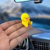 1/2pcs Angry Yellow Duck Statue - Expressive Grumpy Duck with Big Eyes & Beak,Durable Plastic Indoor/Outdoor Decoration for Home