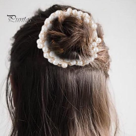 Buntes Haarseil mit Kunstperlen, hochelastisches Gummiband, Haargummi, hoher Pferdeschwanzhalter, Haar-Accessoire für Frauen