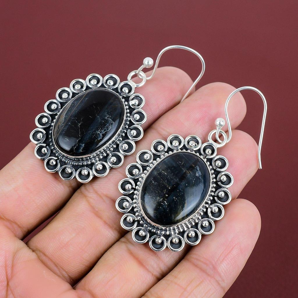 Pietersite Earring Handmade Jewelry Natural Gemstone Earring 925 Sterling Silver Earring Wedding Jewelry Brand New Earrings Gifts For Women