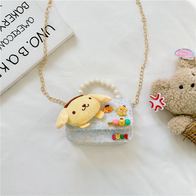 Pompompuricotton For Bag Girls With Chain Strap And Exquisite Bag Shoulder