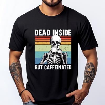 Innerlich tot, aber mit Koffein versorgt Leeres T-Shirt 100% Baumwolle Grafik-T-Shirts 4. Juli
