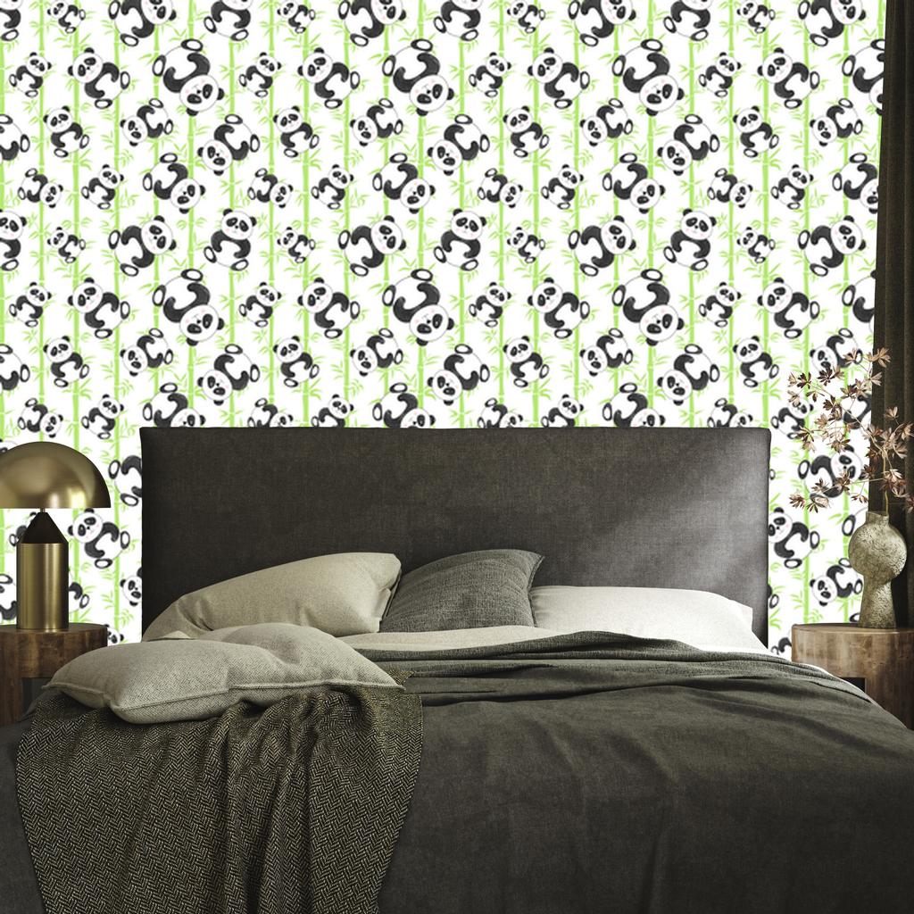 Smiling Panda Bears Wallpaper for Living Room and Bedroom 50x1000