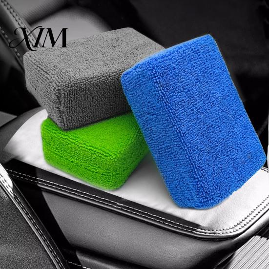Quick Drying Automotive Care Microfiber Car Wash Sponge, High Density Soft Cleaning Pad, Household Motorcycle Yacht RV Glove Washable Reusable