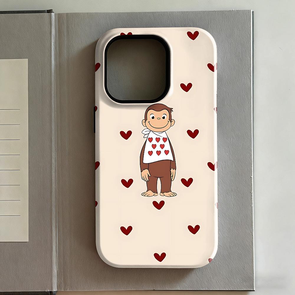 

Clmj Curious Georges Phone Case For Samsung Galaxy A56 A36 A26 S26 S25 S24 S23 S20FE Ultra 4G 5G Luxury Double-layer Back Cover Samsung A16