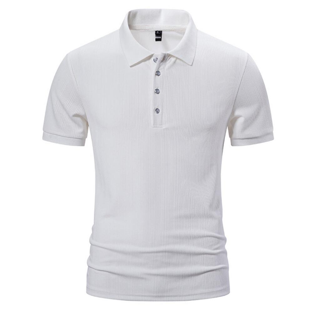 Men's Casual Short Sleeve Polo Shirt Solid Color T Shirt Vacation Holiday Beach Fashion