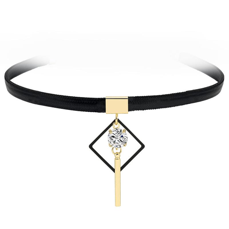 Choker, šperk na krk, řetízek na krk, krátký řetízek na klíční kost, náhrdelník, jednoduchá korejská verze pro ženy, univerzální límec, řemínek na krk.