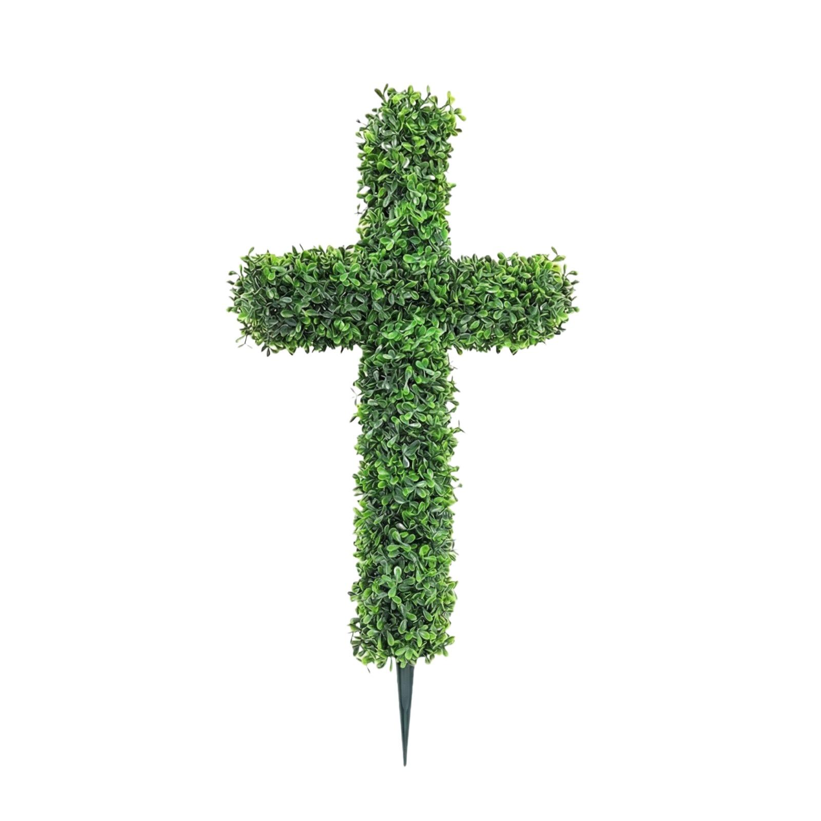 

Courtyard Greening Plants, Christmas Cross Decorations, Artificial Green Plants, Ground Trees One Size