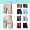 Mens Straight Shorts Summer Fit Kneelength Short Suit Pant Solid Black Khaki Clothing Student Thin Colors Casual Shorts Man