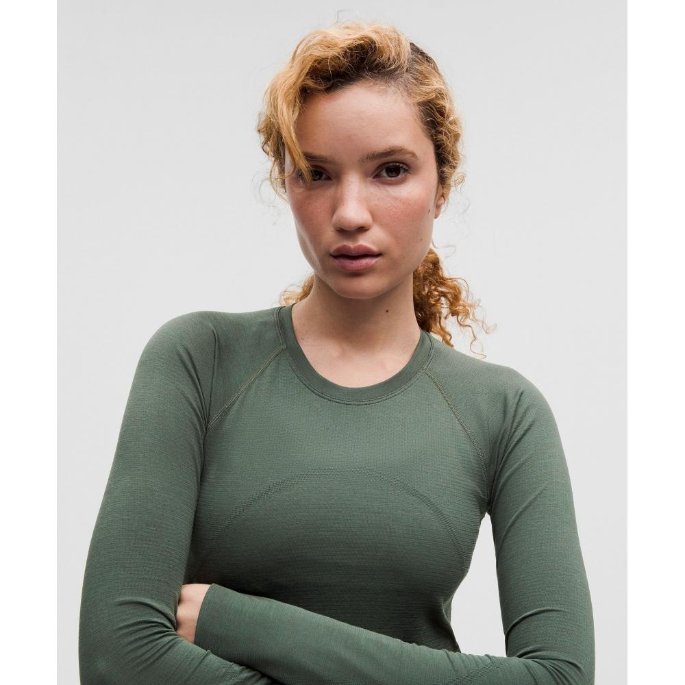 Lululemon Swiftly Tech Cropped Long Sleeve Shirt 2.0 Dark Forest Dark Forest