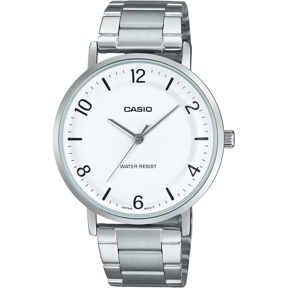 Casio MTP-VT03D-7B Quartz Men s Watch White Metal Band Imported Model