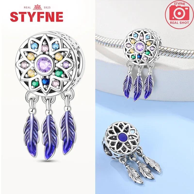 Copper Colors Butterfly Dreamcatcher Tassel Charms Pendant Feather Bead Fit Original Bracelet Diy Fine Jewelry Gift For Women