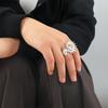 Vintage Ancient Lucky Koi Fish Charm Open Ring for Women Men Boho Animal Adjustable Rings Good Fortune Y2K Aesthetic Jewelry