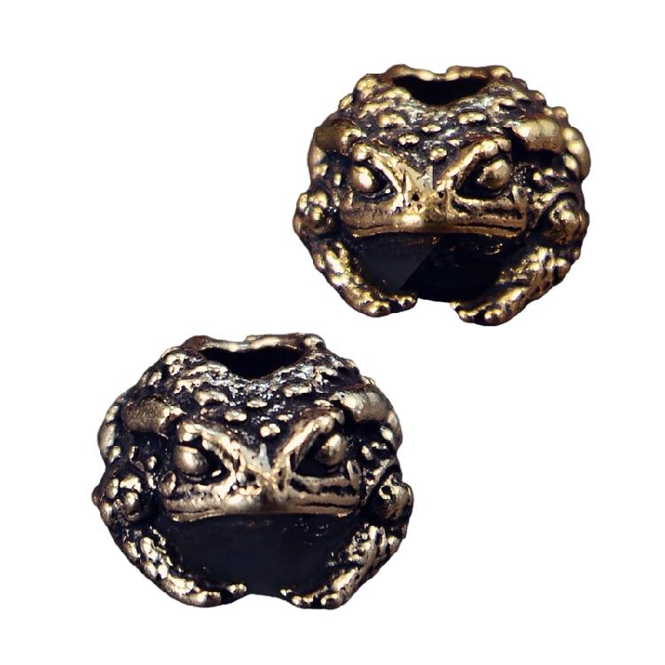 Toads Metal Beads for Creative Paracord Projects and Fashionable Jewelry Large Hole Charm Artistic Collectibles
