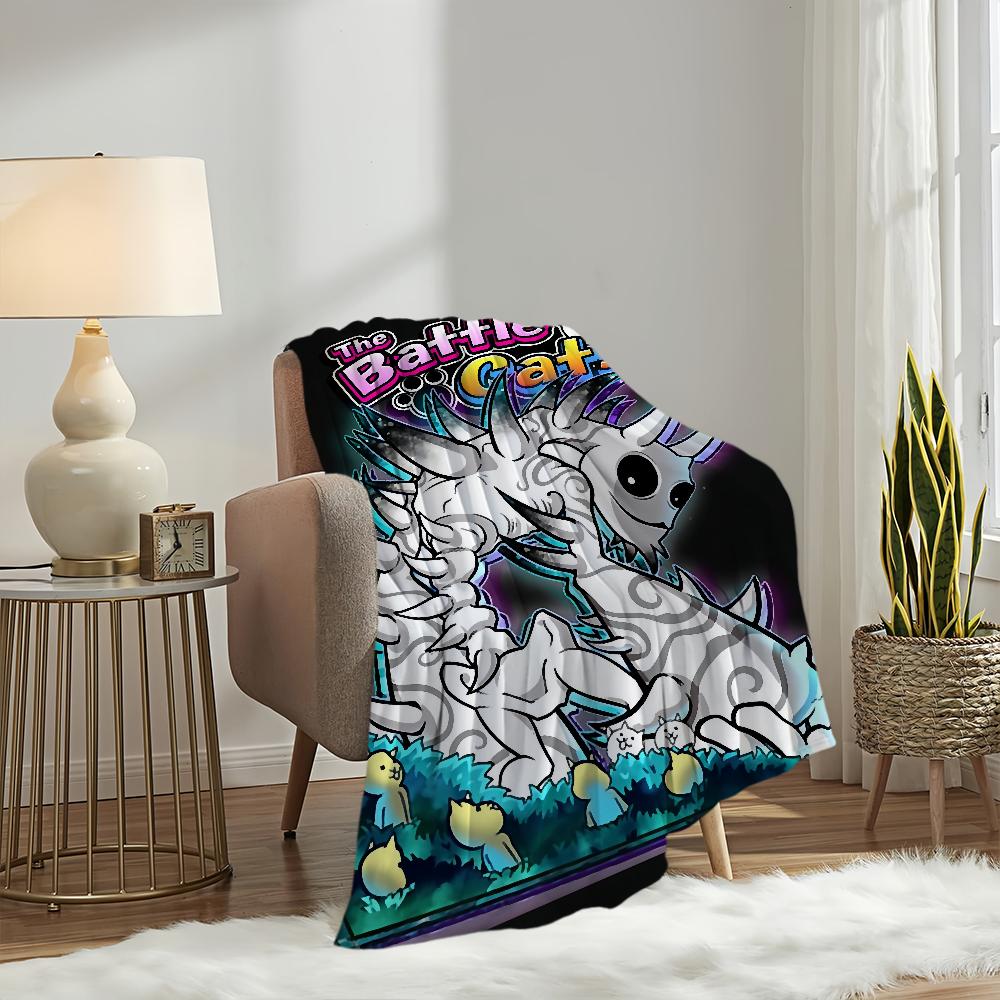 Game art Warm Soft Plush Nap Blankets Sofa rug for Living Room The B-Battle Cats Office Bedroom Home Travel Kid Gifts Flannel