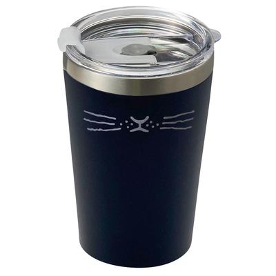 Thermobecher Katze mit Wärme Kälte Edelstahl Vakuum Doppelwand Supermarkttasse Katze [nnma] Deckel, Halten, Halten, Stahl, Isolierung, Wand,