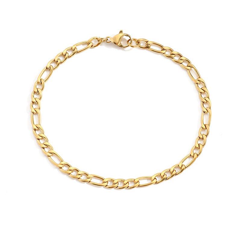 eManco Simple Gold Plated Bracelet - Colorfast, Versatile, Fashionable Accessory for Girlfriend
