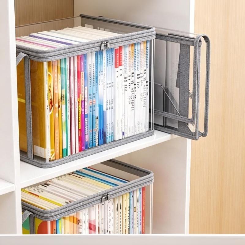 Faltbare Transparente Wasserdichte Buchbox Studentenwohnheim Klassenzimmer Haushalt Buch Aufbewahrungsbox
