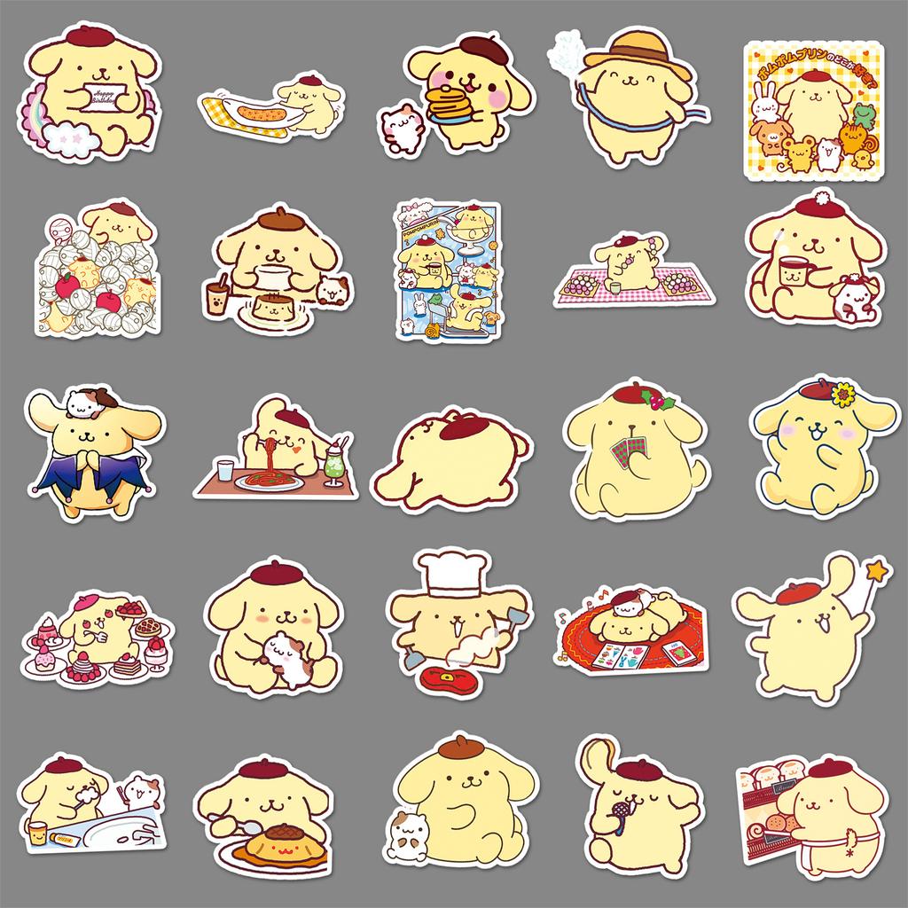 50 Sanrio Pudding-chan Adorable Gukka Sticker Set for Notebooks and Luggage