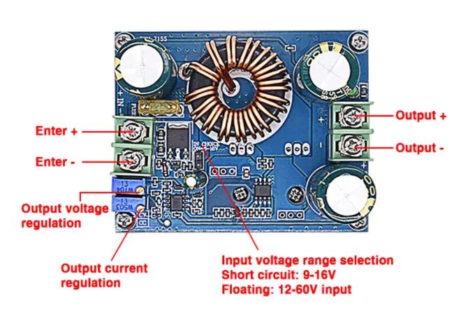 600W DC-DC Step Up Boost Voltage Converter Power Supply Module 16A Integrates Multiple Safety Protection Mechanisms