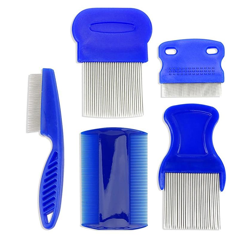 8Pcs/Set Flea Comb Cat Grooming Comb Set Removes Mucus And Crust Small Lice Flea Combs Cats Supplies Pet Comb