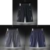 Calções de Seda Gelada de Verão para Homem Com Cintura Elástica Para Lazer Casual e Desporto