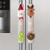 3Pcs Handle Covers Microwave Oven Dishwasher Door Handle Protector Xmas Refrigerator Doorknob Cover Home Christmas Decoration