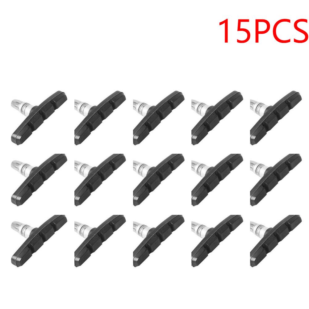 1-30Pairs MTB Road Bicycle Silent Brake Pads Cycling V Brake Holder Pads Shoes Rubber Blocks Durable Cycling Accessories