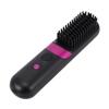Cordless Hair Straightener Brush Portable Quick Heating Ionic Hot Brush Hair Straightener Black