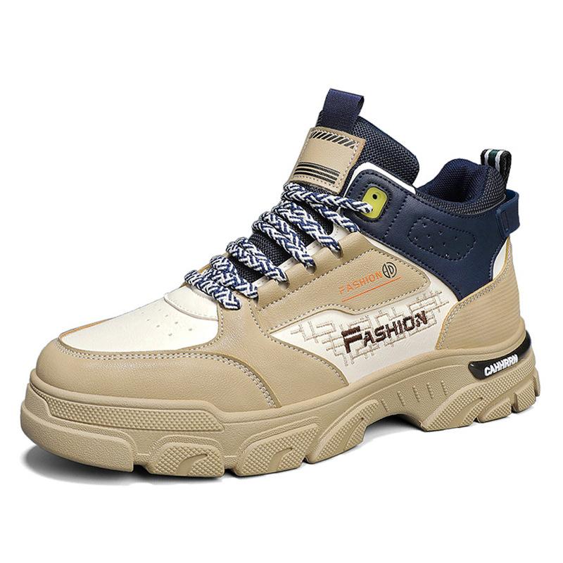 Outdoor High-top Shoes Thick-soled Hard-soled Wolf Warrior Martin Boots Trendy Ins Leather Boots