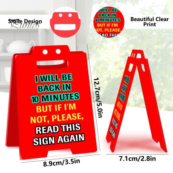 Rød akryl Skrivebord Advarselsskilt Heavy Duty Prank Skrivebord Advarselsskilt Hjemmekontor Skrivebord Minibordskilt Dekorasjon Ornament Co-worker Gag Gave