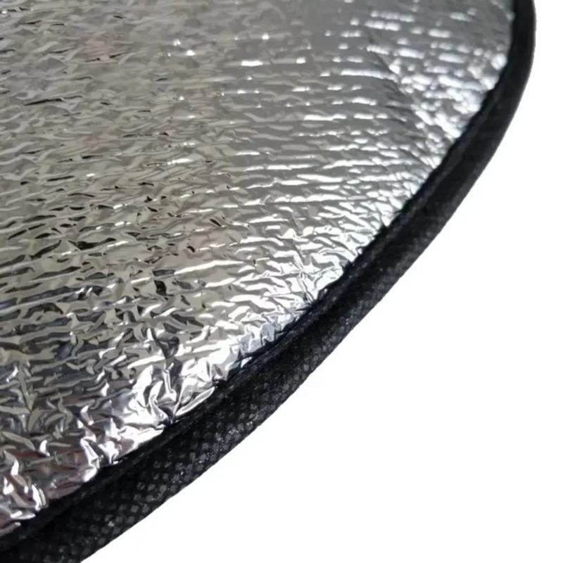 Car Steering Wheel Anti-Heat Sun Shade Cover Sunscreen Insulation Cover Foldable Sun-proof Anti-UV Protect Parasol Shield