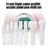 8Pcs Refill Able Pen Case for Flexible Inks Filling in Various Art Environments Empty Markers Pen Multipurpose Markers