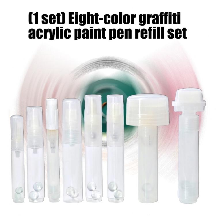 8Pcs Refill Able Pen Case for Flexible Inks Filling in Various Art Environments Empty Markers Pen Multipurpose Markers