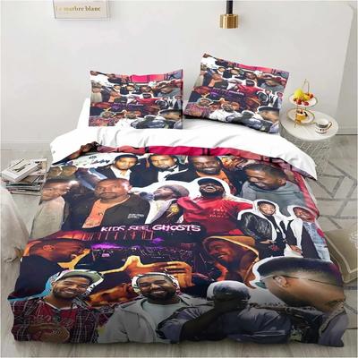 3D Print Rapper Kanye West Bedding Set Duvet Cover Bed Set Pillowcase Comforter King Queen Size Quilt Cover Set for Boys Adult