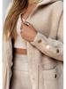 2024 Urban Fashion Hooded Woolen Coat with Drawstring Waist & Metal Buckle Zipper