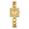 Yalalusi Luxury Full Diamond Square Disc Women'S Watch Chain Strap Women'S Watch Fashion Temperament Waterproof Quartz Watch