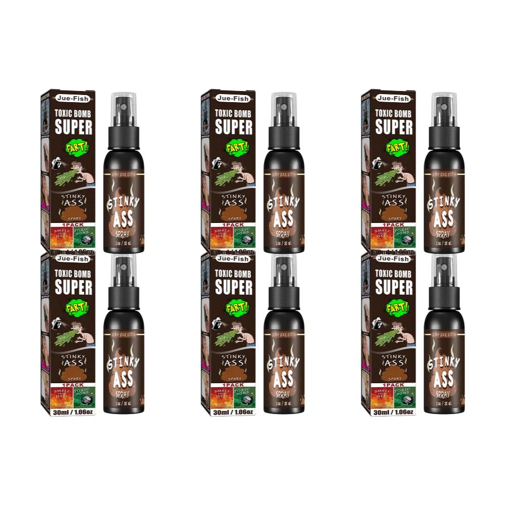 6pcs-1pcs 30ml Halloween Props Liquid Fart Spray Non Toxic Stink Bomb Ass-Smelly Stinky Gas Prank Toy Joke Party Supplies