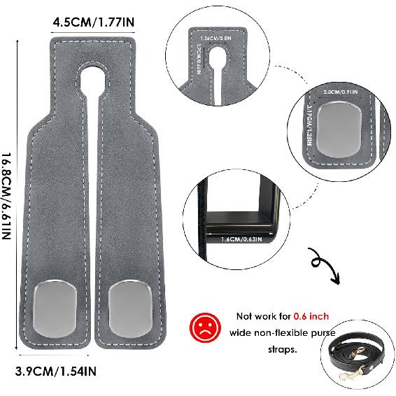 Purse Hook For Car, Thickened Leather Sturdy Metal Car Hooks For Purses And Bags Cute - Headrest Hook For Car, Car Seat Back Storage Hook, Purse