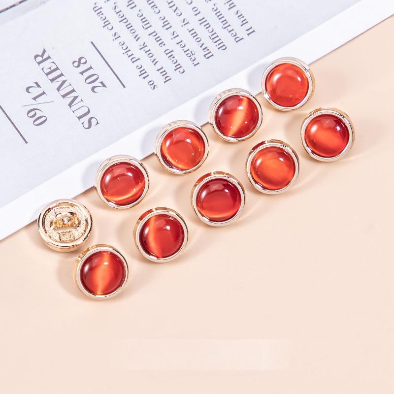 Lot de 10 boutons ronds colorés à tige en plastique de 21/25 mm, pour manteaux, vêtements, accessoires de couture