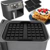 2 Piece Silicone Air Fryer Waffle Mold Heat-resistant Non-stick Waffle Maker Square/Rectangular Waffle Tray Chocolate