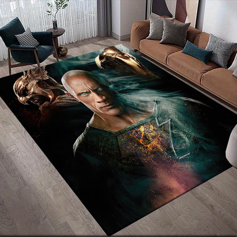 

Black Adam Anti-Slip Rug, Rectangular Carpet for Home Bedroom, Sofa Zone & Game Area Decor 60x90cm
