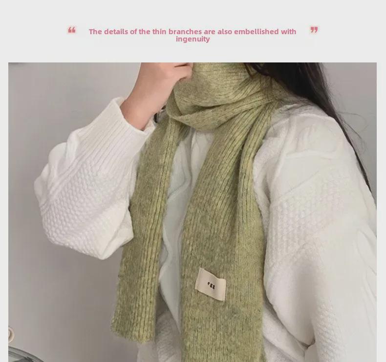 Pure Farbe Erinnerungen ~ Weicher & Klebriger Etikettenimitat Kaschmirschal: Unisex Retro-Strick für einen warmen, trendigen Look